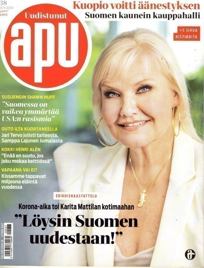 Apu n:o 38 2020 Karita Mattila. Katri Ylander. Soile. Shawn