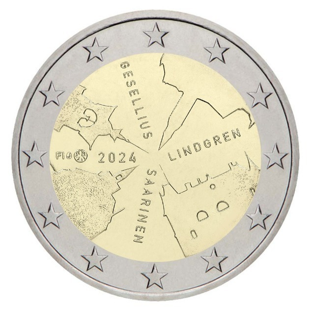 ** SUOMI 2€ 2024 Arkkitehtuuri UNC pillerissä **