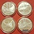 4 x Paris Olympics 999 hopea rahoja. Yhteispaino 88 g. (KD7) - pikkukuva 2