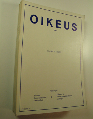 Jukka (toim.) Kekkonen : Oikeus, 1-5/1988 (numerot 4 ja 5...