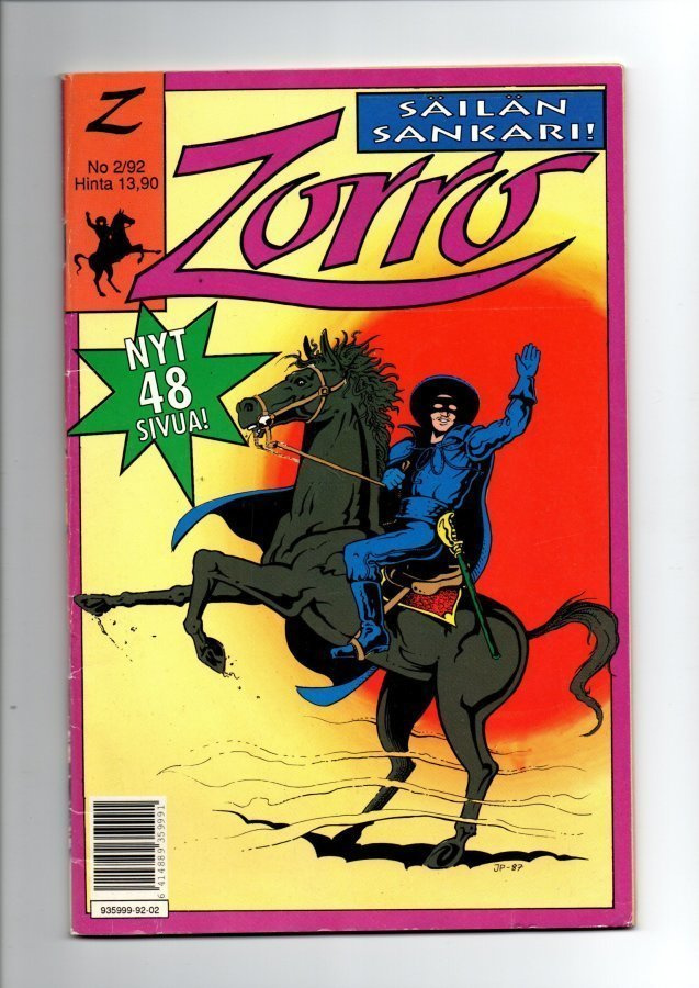 ZORRO Säilän sankari. n:o 2 1992