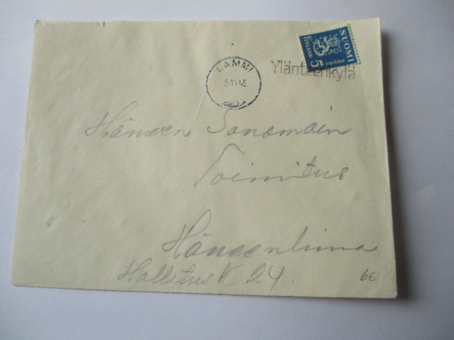 1945 Ylänteenkylä rivil + Lammi kuorella