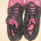 Naisten lenkkitossut koko 38 waterproof musta/pinkki - pikkukuva 1
