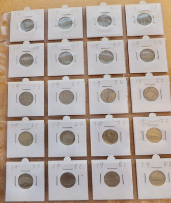 20 Kolikkoa CCCP 15 kop 12 kpl 1936-1957 + 7 kpl 1979-1982