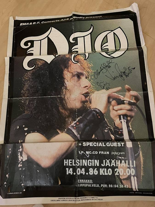 Goldy, Appice & Schnell / Dio nimikirjoitukset julisteessa