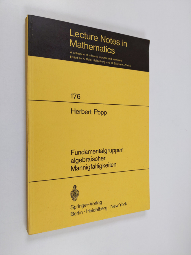 Albrecht Dold : Lecture Notes in Mathematics