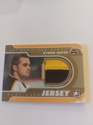 2011-12 Between The Pipes Jerseys Gold #M38 Byron Dafoe /10