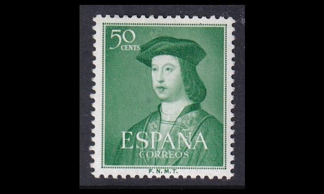 Espanja 1003 ** Kuningas Ferdinand V 50 C (1952)