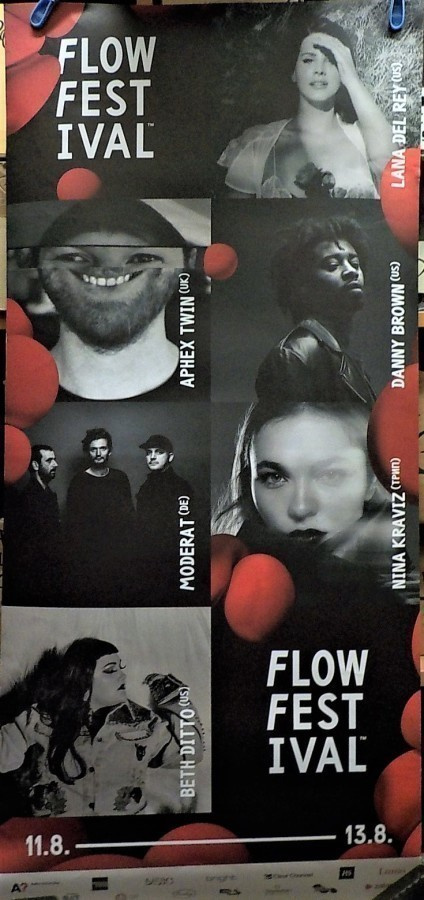 FLOW FESTIVAL 2017 PROMOJULISTE setti , 3 KPL
