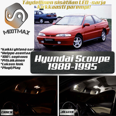 Hyundai Scoupe Sisätilan LED-sarja 9-osainen