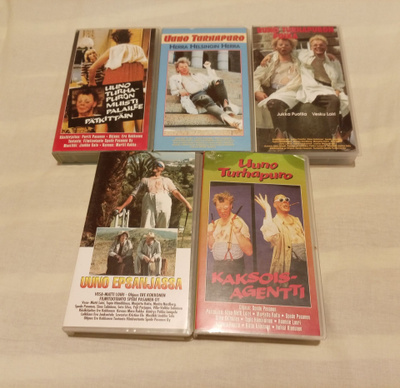 5kpl Uuno Turhapuro VHS