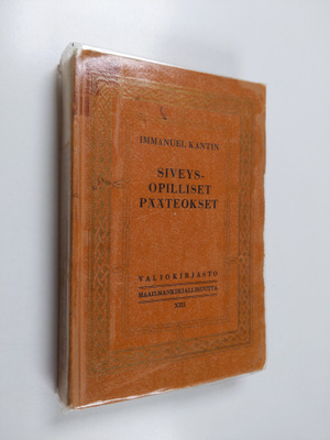 Immanuel Kant : Siveysopilliset pääteokset