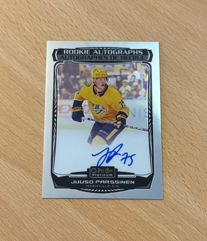 2022-23 OPC Platinum Juuso Parssinen Rookie Autographs