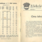 9/1963 ELÄKELÄINEN LEHTI NÄYTENUMERO 1 ELÄKELÄISET RY:N ÄÄNE - pikkukuva 1