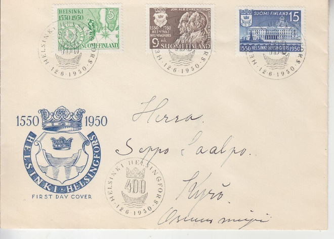 FDC 1950 Helsinki