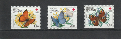 1990 Punaisen Ristin-sarjan merkit leimaamattomina**
