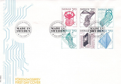 RUOTSI 1984 - Fa 1299/1304 FDC KUORI