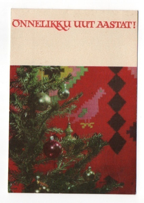 Joulukuusi, joulupallot, seinämatto (4S)