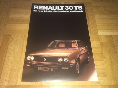 Esite Renault 30 TS, noin vuodelta 1975
