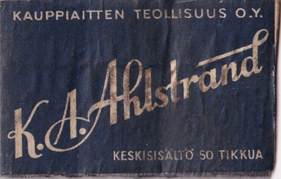 K. A. Ahlstrand, Kauppiaitten Teollisuus. s80