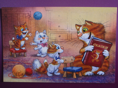 Irina Zeniuk kissat leikkivät lankakerillä