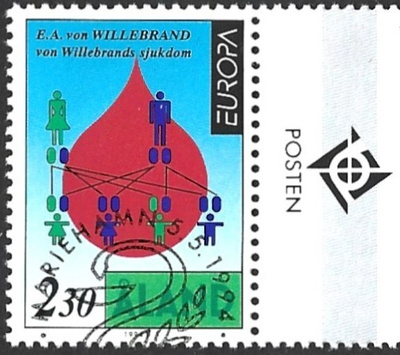 ÅL 1994 Eurooppa merkit 2,30 mk välilöpari logo EPL LaPe 086