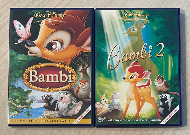 Walt Disney: BAMBI 1&2 (3DVD) puhuttu suomeksi