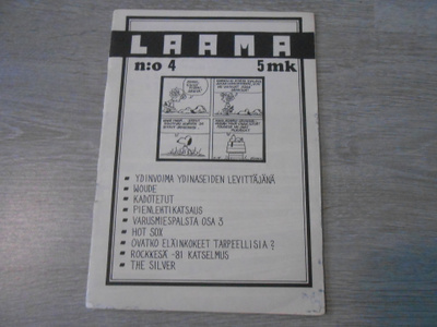 Laama n:o 4 (1981) punk zine (mm. Woude ja Kadotetut)