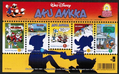 2001 Aku Ankka, postituore pienoisarkki.