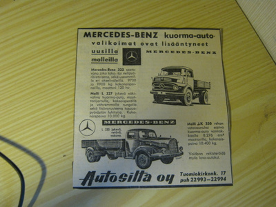 mainos MB 322, MB L327, MB JK330