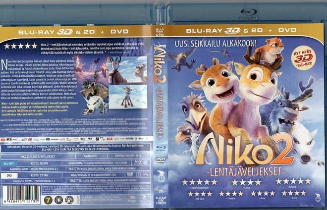 Niko 2 Lentäjäveljekset	(63 496)	k-FI-	BLUR+DVD	(2)		3D / 2D