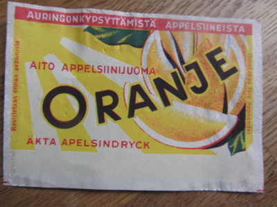 Hangö Malt Hangon Mallas ORANJE etikett etiketti