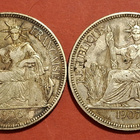 2 x Ranska Indo-Chine, Piastre de Commerce 1906 ja 1907 (8). - pikkukuva 1