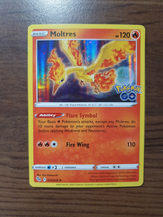 Pokemon Moltres 012/078 Holo Rare
