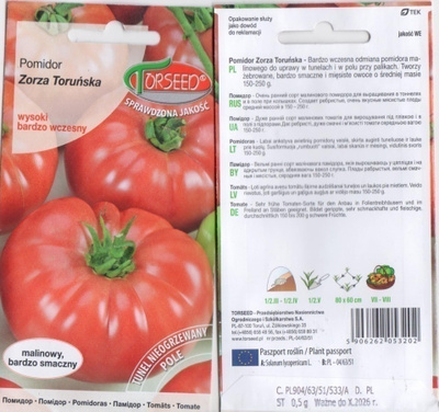 Tomaatti "ZORZA TORUNSKA" siemenet #