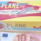 VANHA Rasia Peltilelulle Friction Airplane Lentokone - pikkukuva 1