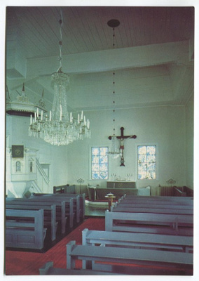 Lapinjärvi kirkko, sisäkuva 1970-luku