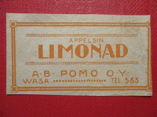 JUOMA ETIKETTI - APPELSIN LIONAD A.B POMO O.Y WASA (AB11)