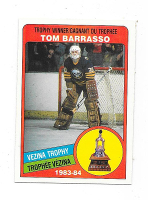 1984-85 OPC #379 Tom Barrasso , Buffalo Sabres MV