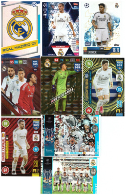 9 x REAL MADRID Jalkapallo Erikoiskortteja