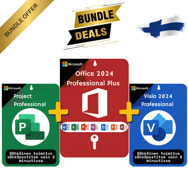 Office + Project + Visio 2024 -paketti | Aktivointiavain