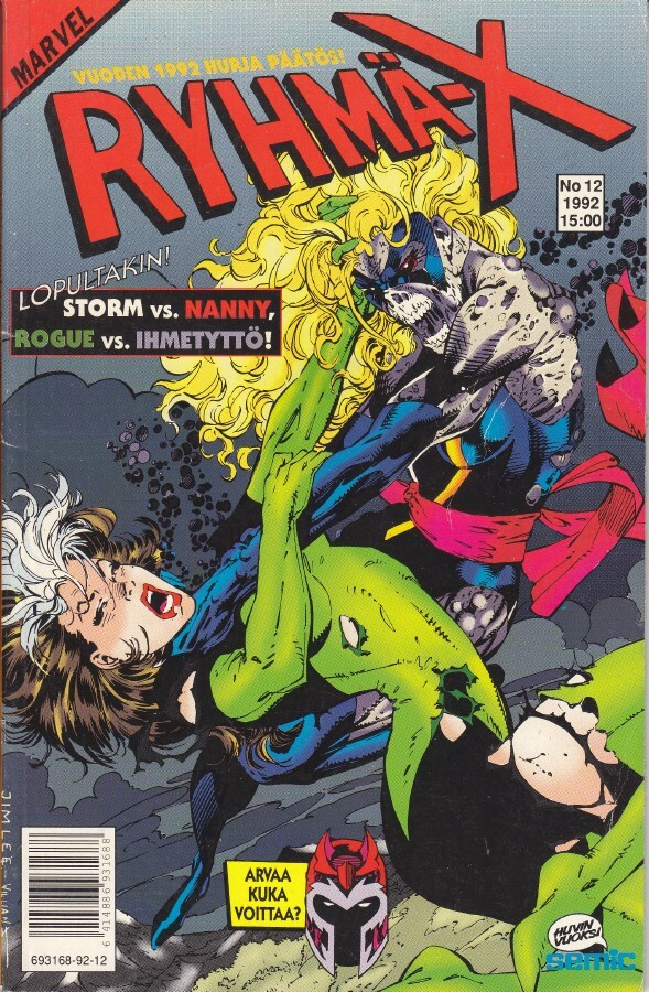 Ryhmä-X 12/1992 Storm vs. Nanny /.Rogue vs. Ihmetyttö