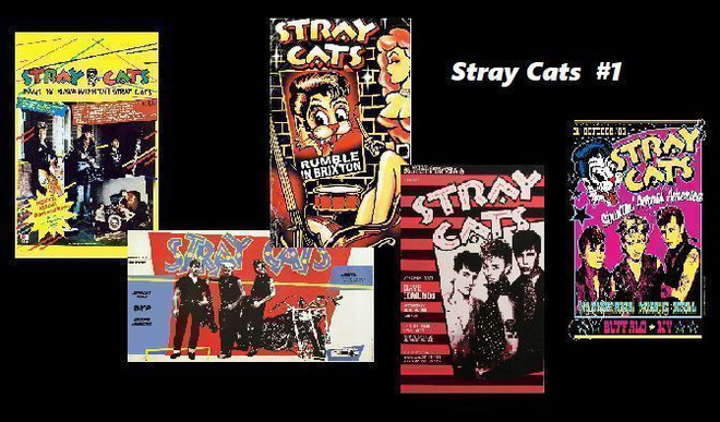 STRAY CATS  --- julistesetti 5 x A4  (Upea Lahja!)  #1