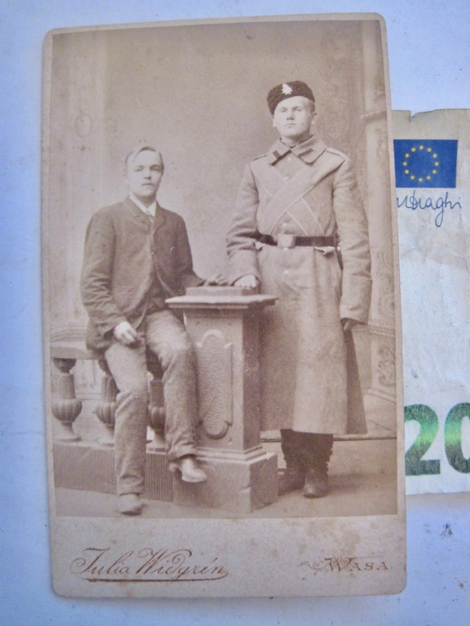 CDV Valokuva Venäjän Suomen Kaartilainen 1870-l Vaasa