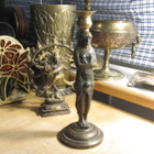 Eksoottinen vintage naisfiguuri kynttilänjalka - pikkukuva 1