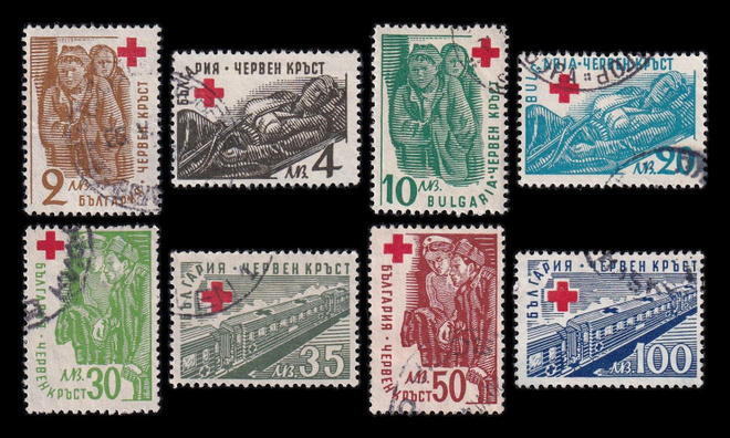 Bulgaria 582-9 o Punainen Risti (1947)