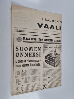 Iisalmen sanomat 4/1946 : Vaaliliite