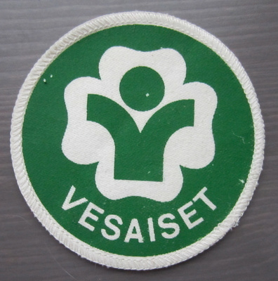 Vesaiset  kangasmerkki  painokuvalla