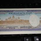 Cambodia Kamputsea 50 Riels 1956-75 P7D UNC - pikkukuva 2