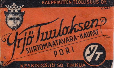 Pori, Yrjö Tuuloksen Siirtomaatavara-kaupat,   s87